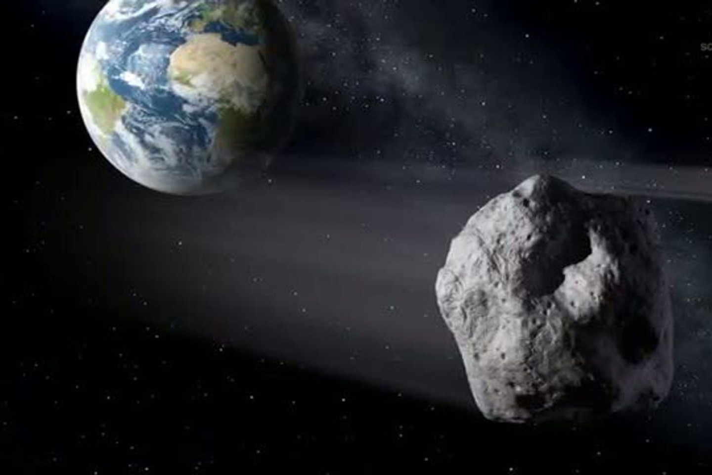 Ein Asteroid wird vom 29. September bis zum 25. November auf einer hufeisenförmigen Bahn die Erde begleiten. (Illustration)