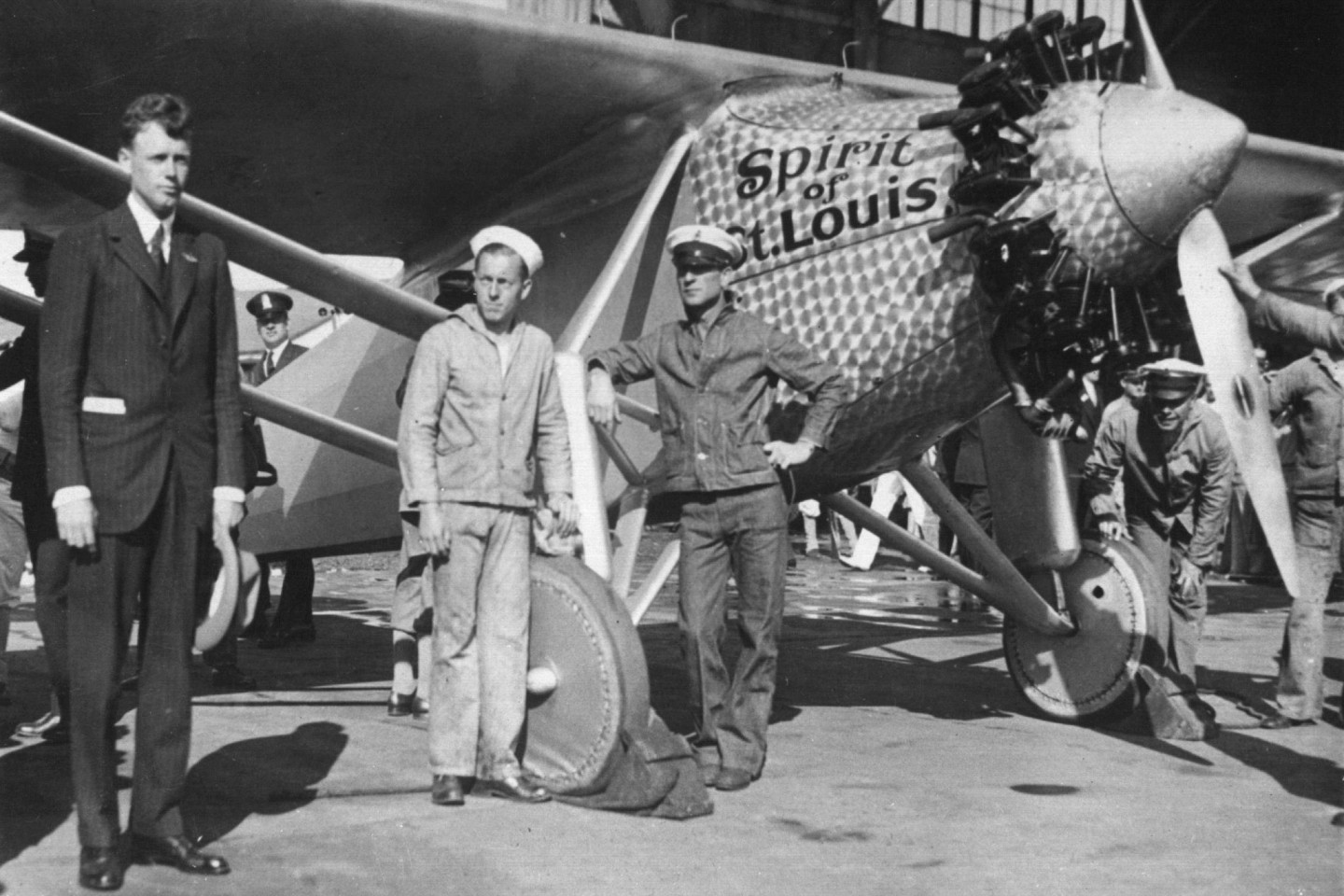 Lindbergh nach seiner legendären Atlantik-Überquerung. (Archivbild)