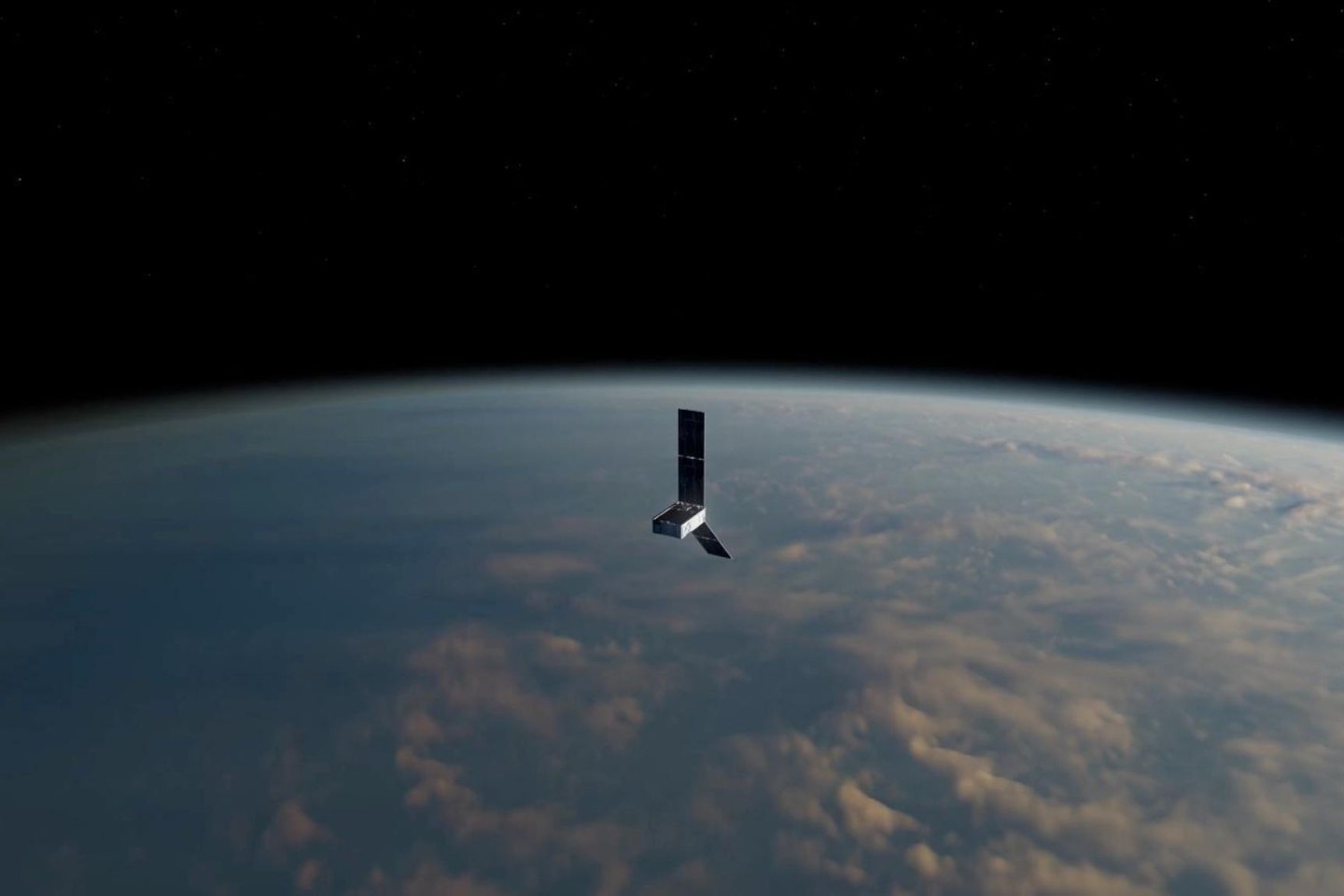 Ein Satellit der Prefire-Mission (Polar Radiant Energy in the Far-InfraRed Experiment) - hier eine künstlerische Darstellung - schwebt über der Erde.